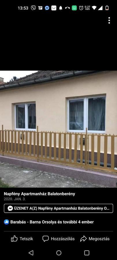 Napfeny Apartmanhaz Balatonberény Zewnętrze zdjęcie